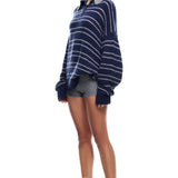 LIONESS Rising Sun Jersey Sweater Navy