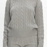 LIONESS Coastal Cable Knit Sweater Cloud