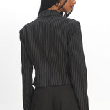 LIONESS Lune Blazer Onyx Pinstripe