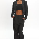 LIONESS Lune Blazer Onyx Pinstripe