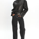 LIONESS Driftwood Bomber Jacket Onyx