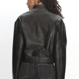 LIONESS Driftwood Bomber Jacket Onyx