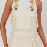 Odeyah Lace Trim Overall Dress Champagne