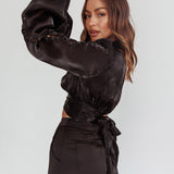 Caia Pearl Detail Open Back Top Black