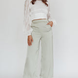Caia Pearl Detail Open Back Top White
