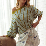 Seasons Batwing Long Sleeve Knit Top Lemon Grass