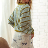 Seasons Batwing Long Sleeve Knit Top Lemon Grass