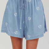 Lovefool Elastic Shorts Denim