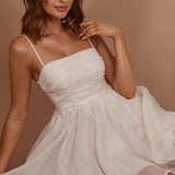Elyse Pleated Bodice Party Dress Cream