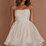 Elyse Pleated Bodice Party Dress Cream