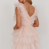 Froufrou Layered Tulle Mini Dress Blush
