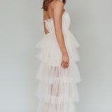 Written In The Stars Layered Tulle Maxi Dress Cream