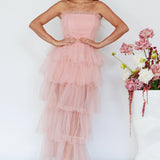 Written In The Stars Layered Tulle Maxi Dress Pink