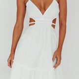 High Flier Open Back Mini Dress White