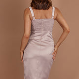 Lizah Corset Mini Dress Taupe
