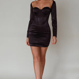 Montara Long Sleeve Corset Dress Black