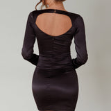 Montara Long Sleeve Corset Dress Black
