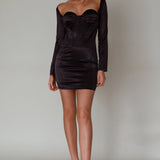 Montara Long Sleeve Corset Dress Black