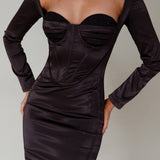 Montara Long Sleeve Corset Dress Black