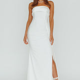 The One Strapless Maxi Dress White