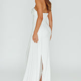 The One Strapless Maxi Dress White