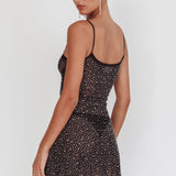 Moon Walker Sheer Rhinestone Mini Dress Black