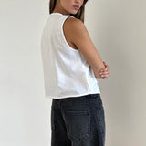 Nuvo Tie Front Vest Top White