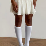 Gastri Mini Skirt In Ivory Polka Flock