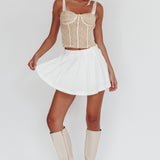 Rori Pleated Skirt Off White