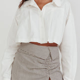 Rori Drop Shoulder Crop Top Off White