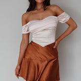 Je T'aime Off-Shoulder Top Champagne