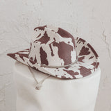 Tucson Cowboy Hat Cow Print Brown/Ivory