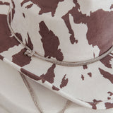 Tucson Cowboy Hat Cow Print Brown/Ivory