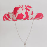 Tucson Cowboy Hat Cow Print Pink
