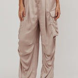 Betty Satin Cargo Pant Mink