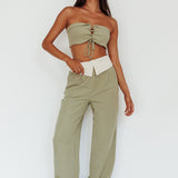 East Village Foldover Pants Sage