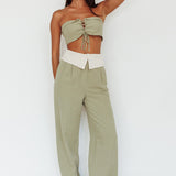 East Village Foldover Pants Sage