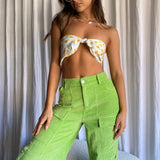 Ashlynn Corduroy Cargo Pants Lime