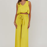 Mariposa Wide Leg Pant Chartreuse