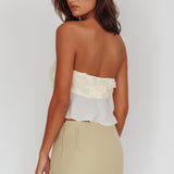 Nikkita Strapless Rosette Top Ivory