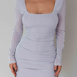 Wednesday Cowl Back Mini Dress Lilac