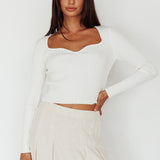 Mosey Long Sleeve Knit Top Ivory