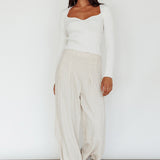 Mosey Long Sleeve Knit Top Ivory