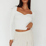 Mosey Long Sleeve Knit Top Ivory