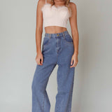 Jovi Feather-Trim Crop Top Nude
