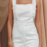 Tarlena Chiffon Neckline Jumpsuit Off-White