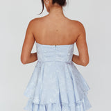 Angel Sky Gathered Bust Romper Dust Blue