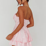 Angel Sky Gathered Bust Romper Pink