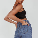 ROLLA'S Sailor Jean Janet Recycled Mid Vintage Blue