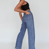 ROLLA'S Sailor Jean Janet Recycled Mid Vintage Blue